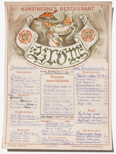 Vintage menu cover